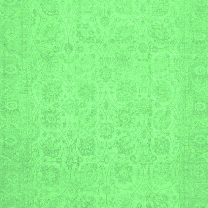 Machine Washable Oriental Emerald Green Traditional Area Rugs, wshabs2678emgrn