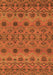 Machine Washable Abstract Orange Modern Area Rugs, wshabs2679org