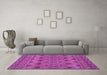 Machine Washable Abstract Purple Modern Area Rugs in a Living Room, wshabs2679pur