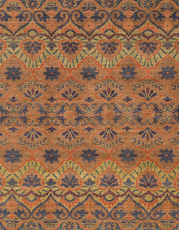 Abstract Dark Sienna Brown Modern Rug, abs2679