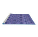 Sideview of Machine Washable Abstract Blue Modern Rug, wshabs2679blu