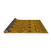 Sideview of Abstract Yellow Modern Rug, abs2679yw