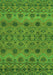 Machine Washable Abstract Green Modern Area Rugs, wshabs2679grn