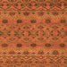 Square Machine Washable Abstract Orange Modern Area Rugs, wshabs2679org