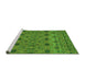 Sideview of Machine Washable Abstract Green Modern Area Rugs, wshabs2679grn