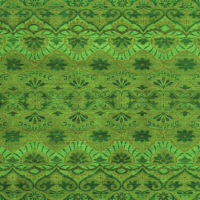 Square Machine Washable Abstract Green Modern Area Rugs, wshabs2679grn