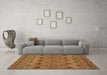 Machine Washable Abstract Brown Modern Rug in a Living Room,, wshabs2679brn