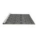 Sideview of Machine Washable Abstract Gray Modern Rug, wshabs2679gry