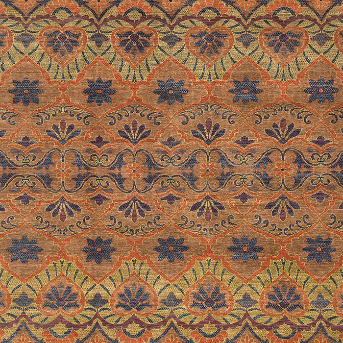 Machine Washable Abstract Dark Sienna Brown Rug, wshabs2679