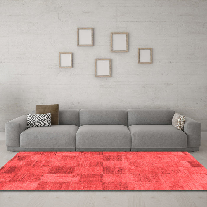 Modern Red Washable Rugs