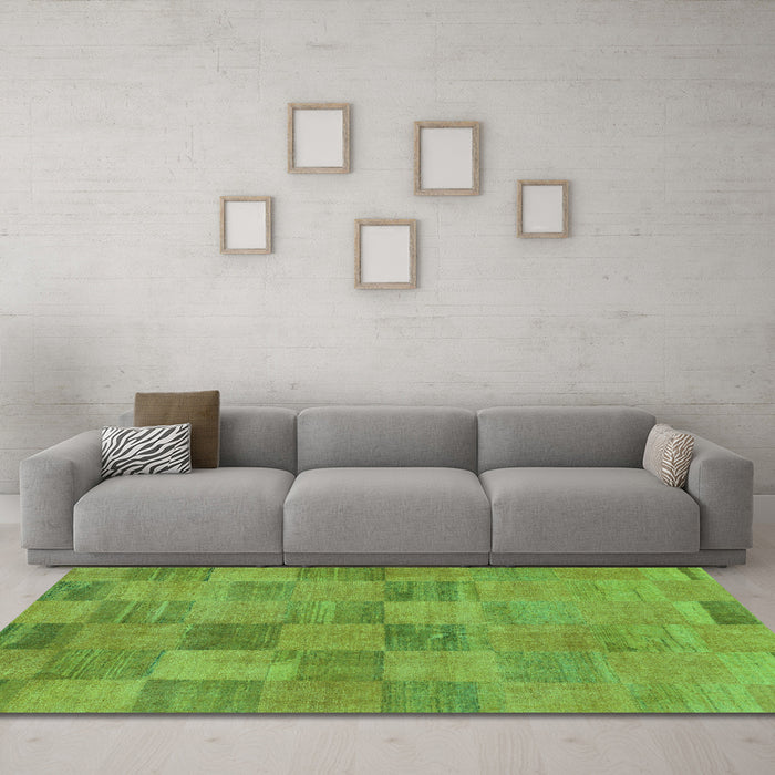 Machine Washable Oriental Turquoise Modern Area Rugs in a Living Room,, wshabs267turq