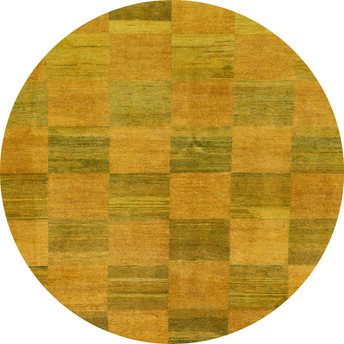 Round Abstract Sedona Brown Oriental Rug, abs267