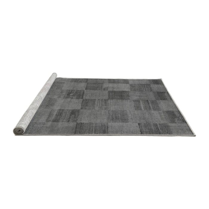 Sideview of Machine Washable Oriental Gray Modern Rug, wshabs267gry