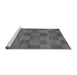 Sideview of Machine Washable Oriental Gray Modern Rug, wshabs267gry