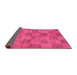 Sideview of Oriental Pink Modern Rug, abs267pnk