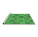 Sideview of Machine Washable Oriental Emerald Green Modern Area Rugs, wshabs267emgrn