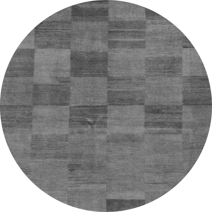 Round Oriental Gray Modern Rug, abs267gry