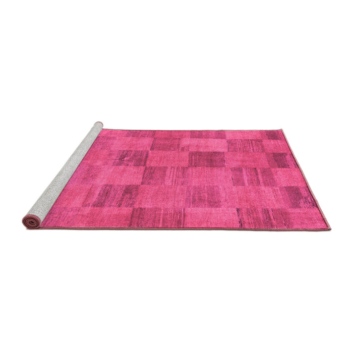 Sideview of Machine Washable Oriental Pink Modern Rug, wshabs267pnk