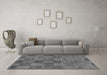 Machine Washable Oriental Gray Modern Rug in a Living Room,, wshabs267gry