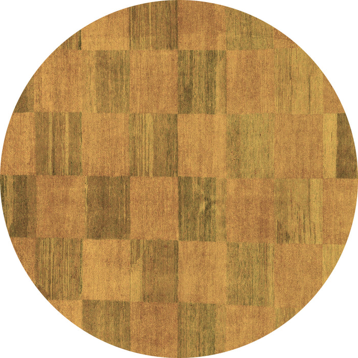 Round Machine Washable Oriental Brown Modern Rug, wshabs267brn