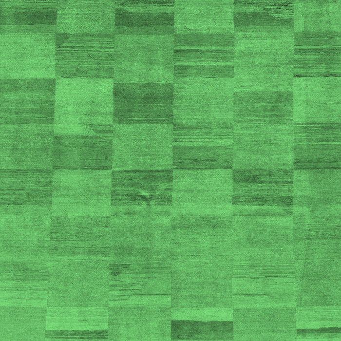 Square Machine Washable Oriental Emerald Green Modern Area Rugs, wshabs267emgrn