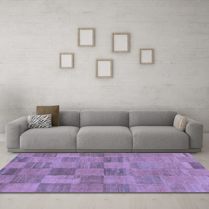 Machine Washable Oriental Blue Modern Rug in a Living Room, wshabs267blu