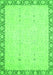 Machine Washable Oriental Green Traditional Area Rugs, wshabs2680grn