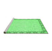 Sideview of Machine Washable Oriental Emerald Green Traditional Area Rugs, wshabs2680emgrn