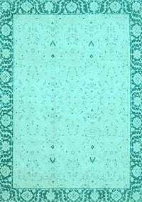 Oriental Light Blue Traditional Rug, abs2680lblu