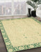 Machine Washable Abstract Avocado Green Rug in a Family Room, wshabs2680