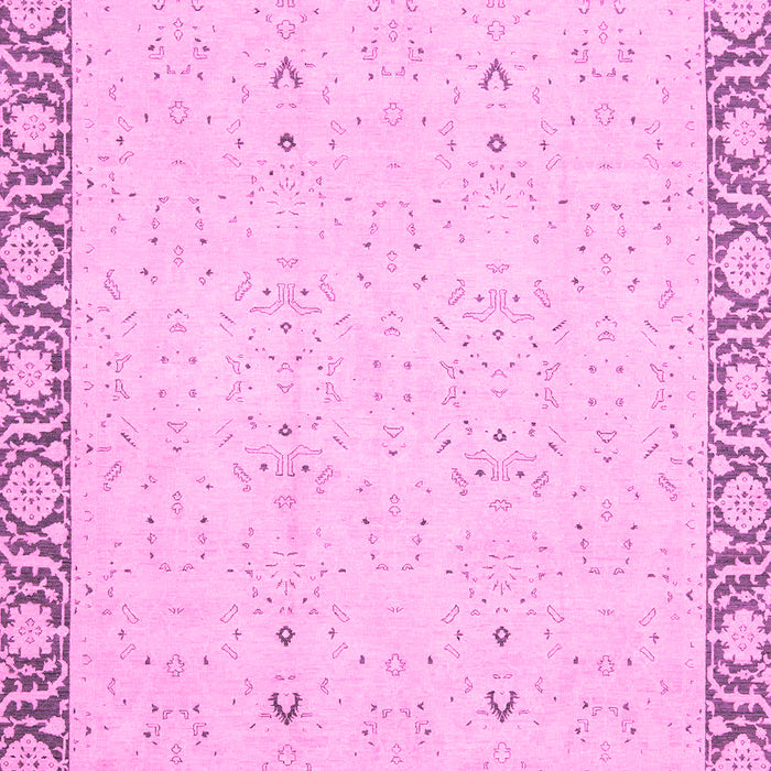 Machine Washable Oriental Pink Traditional Rug, wshabs2680pnk