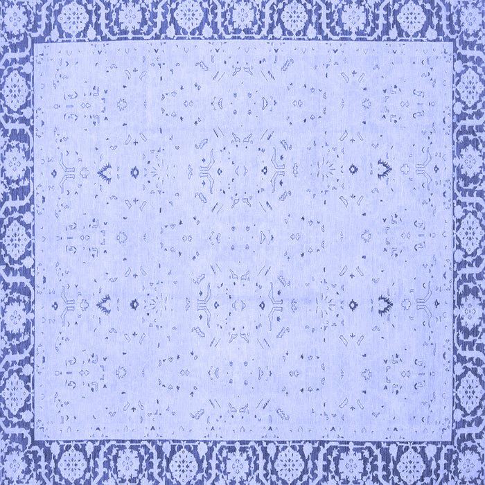 Square Oriental Blue Traditional Rug, abs2680blu