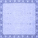 Square Oriental Blue Traditional Rug, abs2680blu