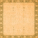 Square Oriental Orange Traditional Rug, abs2680org