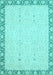 Machine Washable Oriental Light Blue Traditional Rug, wshabs2680lblu