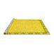 Sideview of Machine Washable Oriental Yellow Traditional Rug, wshabs2680yw