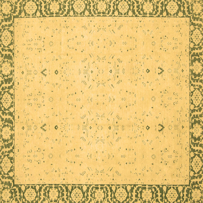 Square Machine Washable Oriental Brown Traditional Rug, wshabs2680brn