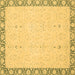 Square Oriental Brown Traditional Rug, abs2680brn