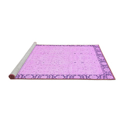 Sideview of Machine Washable Oriental Purple Traditional Area Rugs, wshabs2680pur