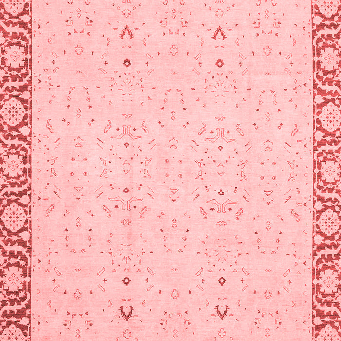 Machine Washable Oriental Red Traditional Rug, wshabs2680red