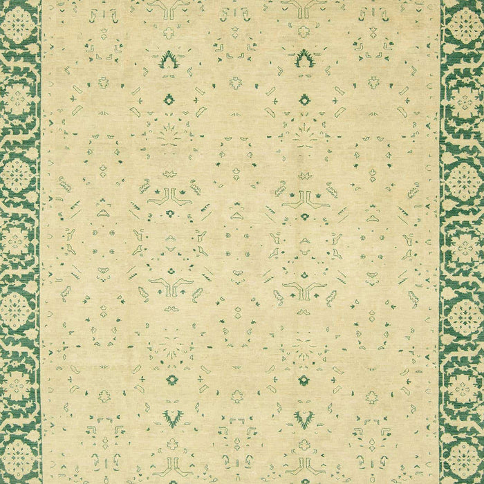 Machine Washable Abstract Avocado Green Rug, wshabs2680