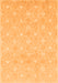 Machine Washable Oriental Orange Traditional Area Rugs, wshabs2681org