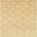 Square Abstract Mustard Yellow Oriental Rug, abs2681