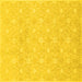 Square Machine Washable Oriental Yellow Traditional Rug, wshabs2681yw