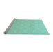 Sideview of Machine Washable Oriental Light Blue Traditional Rug, wshabs2681lblu