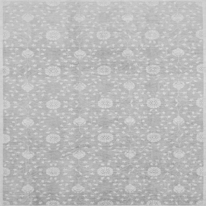 Square Machine Washable Oriental Gray Traditional Rug, wshabs2681gry