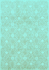 Oriental Light Blue Traditional Rug, abs2681lblu