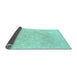 Sideview of Oriental Light Blue Traditional Rug, abs2681lblu