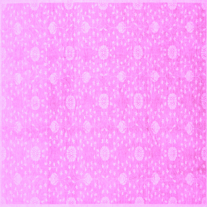 Square Machine Washable Oriental Purple Traditional Area Rugs, wshabs2681pur