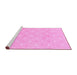 Sideview of Machine Washable Oriental Pink Traditional Rug, wshabs2681pnk